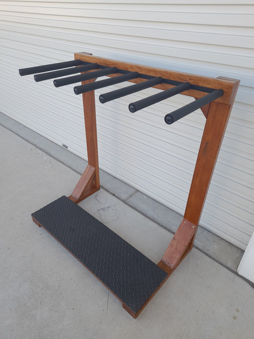 6 board Rack Hardwood Varnished